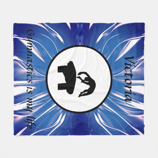 Gymnastiek is mijn leven - Custom Gymnast Vault Fleece Deken (Voorkant (Horizontaal))