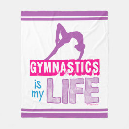 Gymnastiek is mijn leven fleece deken