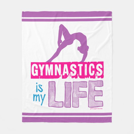 Gymnastiek is mijn leven fleece deken (Voorkant)