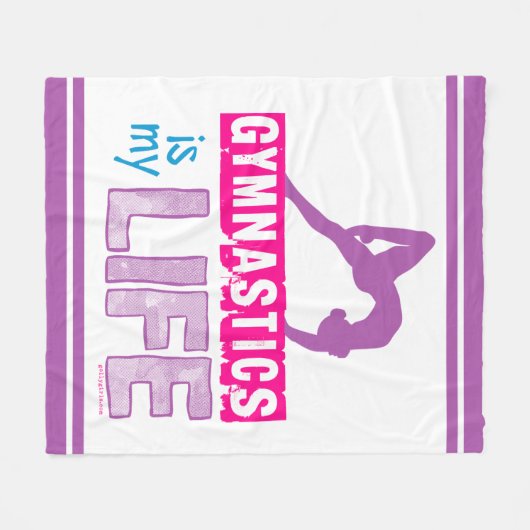 Gymnastiek is mijn leven fleece deken (Voorkant (Horizontaal))