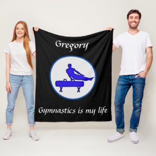 Gymnastiek is mijn leven - Mannen Gymnastiek Fleece Deken