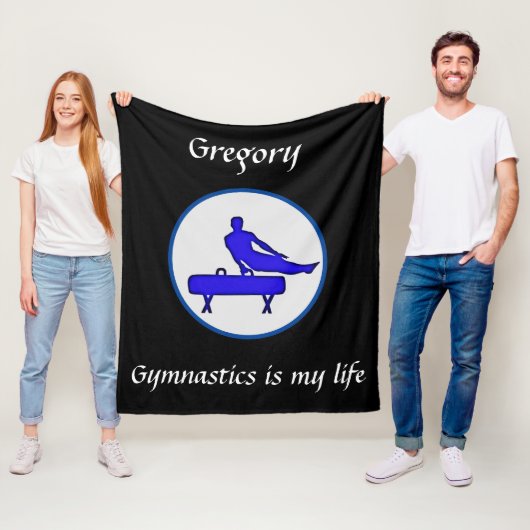 Gymnastiek is mijn leven - Mannen Gymnastiek Fleece Deken (In situ)