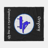 Gymnastiek is mijn leven - Mannen Gymnastiek Fleece Deken (Voorkant (Horizontaal))
