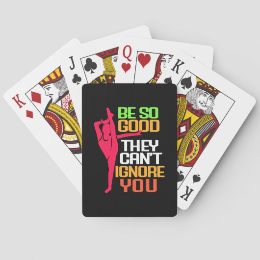 Gymnastiek is zo goed pokerkaarten (Achterkant)