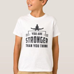 Gymnastiek je bent een sterdere bars gymnast t-shirt