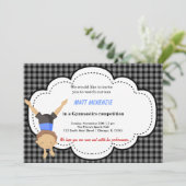 Gymnastiek Jongen competitie Kaart (Staand voorkant)