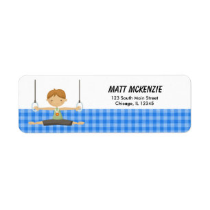 Gymnastiek jongen retouradres etiket