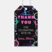 Gymnastiek Jump Spelen Verjaardag Dank u Cadeaulabel (Voorkant)