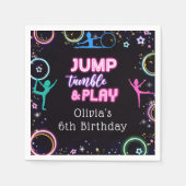 Gymnastiek Jump Spelen Verjaardagsfeestje Servette Servet (Voorkant)