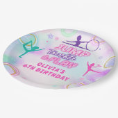 Gymnastiek Jump Tumble & Play Verjaardagsfeest Papieren Bordje (Gekanteld)