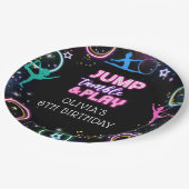 Gymnastiek Jump Tumble & Play Verjaardagsfeest Papieren Bordje (Gekanteld)