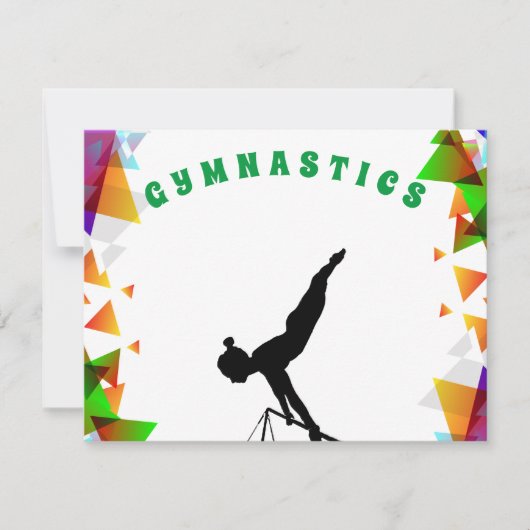 Gymnastiek Kaart voor meisjes die van Gymnastiek h (Voorkant)