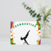 Gymnastiek Kaart voor meisjes die van Gymnastiek h (Staand voorkant)