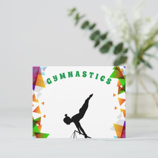 Gymnastiek Kaart voor meisjes die van Gymnastiek h (Staand voorkant)