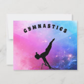 Gymnastiek Kaart voor meisjes die van Gymnastiek h (Voorkant)