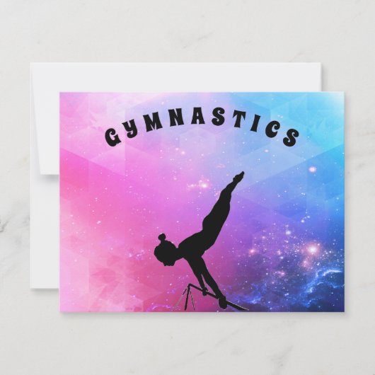 Gymnastiek Kaart voor meisjes die van Gymnastiek h (Voorkant)