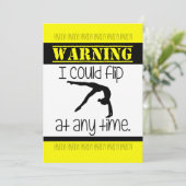 Gymnastiek kan ik altijd uitnodigen kaart (Staand voorkant)