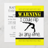 Gymnastiek kan ik altijd uitnodigen kaart (Voorkant / Achterkant)