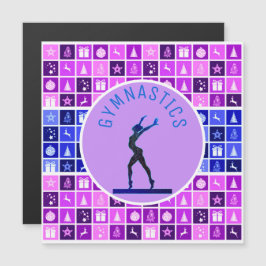 Gymnastiek Kerst thema Magnetische Kaart