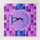 Gymnastiek Kerst thema puzzel (Horizontaal)