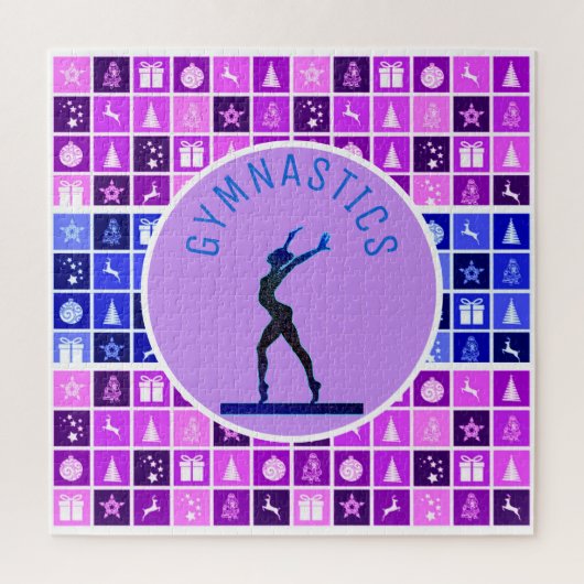 Gymnastiek Kerst thema puzzel Legpuzzel (Verticaal)