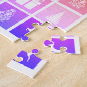 Gymnastiek Kerst Thema Regenboog Puzzel (Zijkant)