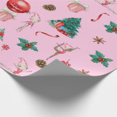 Gymnastiek Kerst Wrapping Papier Voeg Jouw namen t (Hoek)