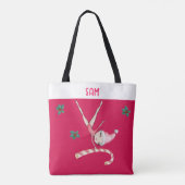 Gymnastiek Kerstkousen | Gymnast Meisje Roze Tote Bag (Achterkant)