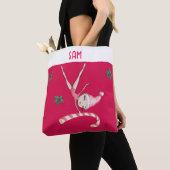 Gymnastiek Kerstkousen | Gymnast Meisje Roze Tote Bag (Dichtbij)