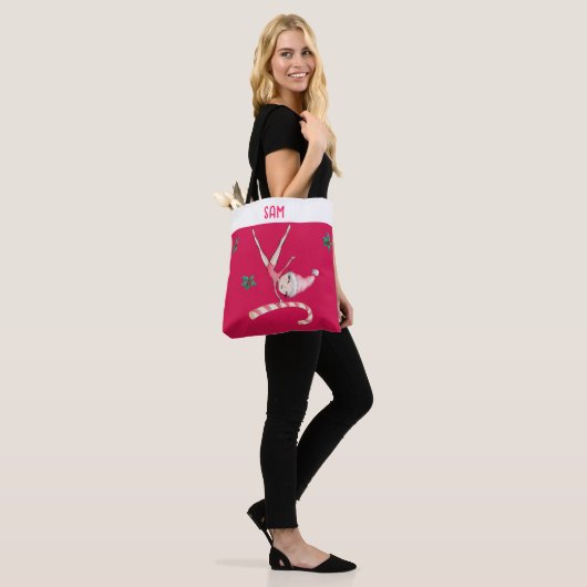 Gymnastiek Kerstkousen | Gymnast Meisje Roze Tote Bag (Op model)