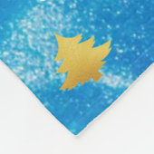 Gymnastiek Kerstmis Blauw Sparkle Wit Patroon Fleece Deken (Hoek)