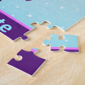 Gymnastiek Kerstmis Paars Aqua Personeelsformatie Legpuzzel (Zijkant)