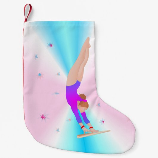 Gymnastiek - kerststop voor meisjes kleine kerstsok (Voorkant)