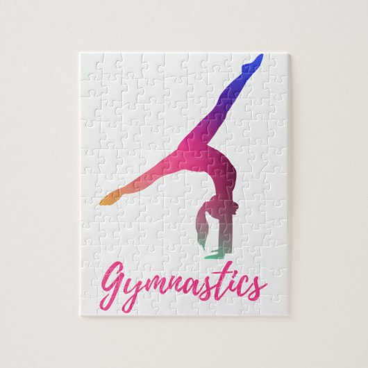 Gymnastiek Kickover Pastel Roze Paarse blauw Legpuzzel (Verticaal)