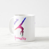 Gymnastiek Kickover Roze Paarse Gepersonaliseerd Koffiemok (Voorkant links)