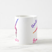 Gymnastiek Kickover Roze Paarse Gepersonaliseerd Koffiemok (Center)