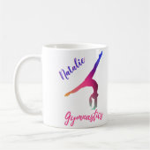 Gymnastiek Kickover Roze Paarse Gepersonaliseerd Koffiemok (Links)