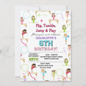 Gymnastiek Kinder meisje verjaardagsfeestje thema Kaart (Voorkant)