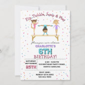 Gymnastiek Kinder meisje verjaardagsfeestje thema Kaart (Voorkant)