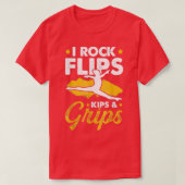 Gymnastiek Kips I Flips Rock and Grips T-shirt (Design voorkant)