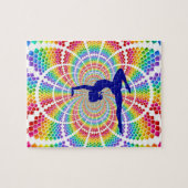 Gymnastiek kleurige puzzel voor meisjes. (Horizontaal)