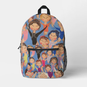 Gymnastiek kleurrijk patroon cadeau bedrukte rugzak