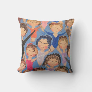 Gymnastiek kleurrijk patroon cadeau kussen