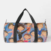 Gymnastiek kleurrijk patroon cadeau plunjezak (Achterkant)