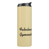 Gymnastiek Kleurrijke achtergrond Gymnast personal Thermosbeker (Gedraaid links)