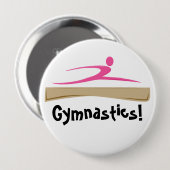 Gymnastiek! Knoop Ronde Button 4,0 Cm (Voorkant /achterkant)