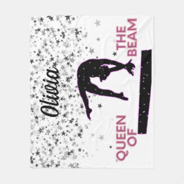 Gymnastiek Koningin Beam Silver Stars Fleece Deken