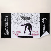 Gymnastiek Koningin Beam Silver Stars Strandlaken (Voorkant)