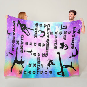 Gymnastiek Kruiswoordraadsels Vaardigheden Fleece Deken
