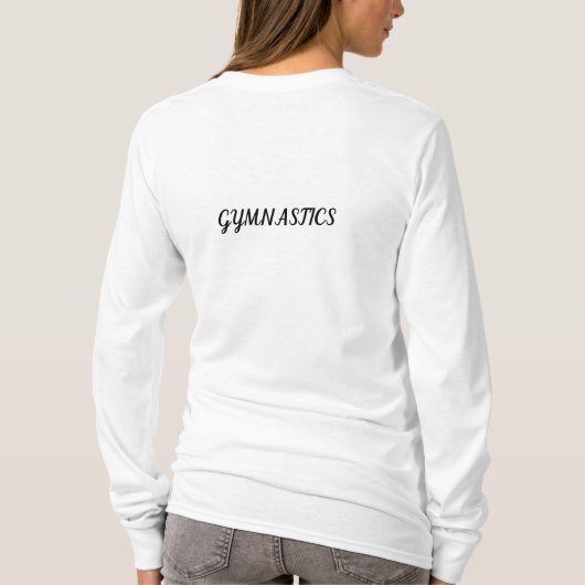 Gymnastiek lange T-shirt met hoes. (Achterkant)